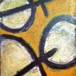 ABSTRACT IN YELLOW AND WHITE - SOLD