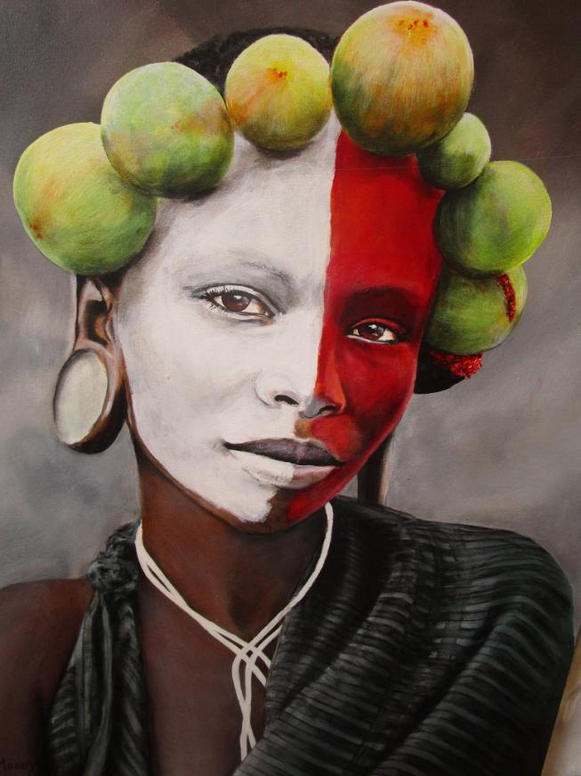 OMO GIRL WITH FIG CROWN - SOLD